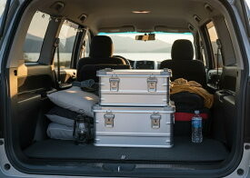 GENERIC OUTDOOR スタッキング アルミコンテナボックス 29L ガレージ収納箱 コンテナボックス キャンプギア収納箱 トランクボックス aluminum box アウトドアコンテナボックス スタッキングボックス アウトドアギアボックス 道具箱 工具箱 送料無料