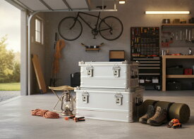 GENERIC OUTDOOR スタッキング アルミコンテナボックス 29L ガレージ収納箱 コンテナボックス キャンプギア収納箱 トランクボックス aluminum box アウトドアコンテナボックス スタッキングボックス アウトドアギアボックス 道具箱 工具箱 送料無料