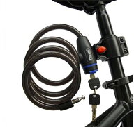 自転車用鍵2個付き ブラック サイクルキーロック サイクルロック エアイヤーロック サドルブラケット付 …