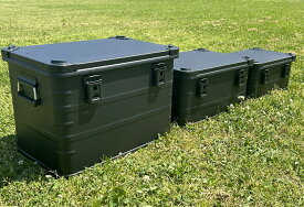 マットブラック スタッキング アルミコンテナボックス 69L アウトドア収納ボックス キャンプ収納箱 トランクカーゴ ブラックコンテナBOX トランクカーゴ アウトドコンテナ ブラックボックス ブラックコンテナ 送料無料 NEW