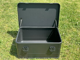 マットブラック スタッキング アルミコンテナボックス 69L アウトドア収納ボックス キャンプ収納箱 トランクカーゴ ブラックコンテナBOX トランクカーゴ アウトドコンテナ ブラックボックス ブラックコンテナ 送料無料