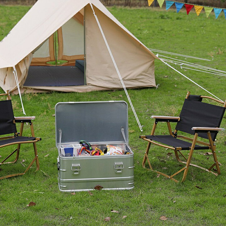 楽天市場】☆CHANODUG OUTDOOR☆スタッキング アルミ コンテナボックス 