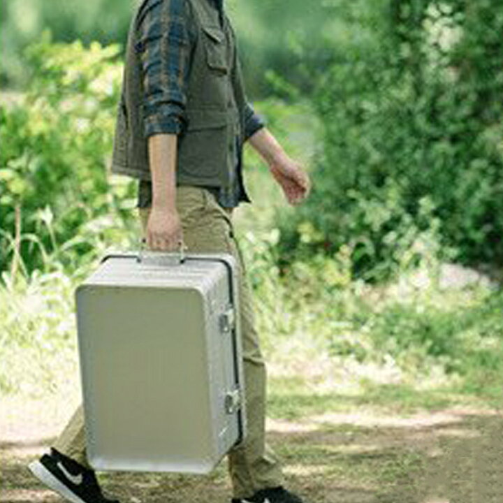 楽天市場】HOMFUL スタッキング アルミ コンテナボックス 48L 