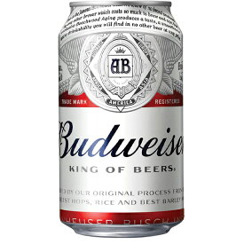 【海外ビール】 バドワイザー355ml 缶（1ケース/24本入り）［正規品 Budweiser ビール ビーチウッド製法　バド］