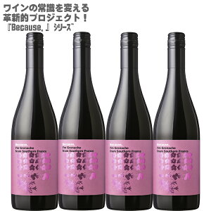 rR[Y AC OibV t TEU tX 750ml×4{ Because,I'm Grenache ԃC ~fBA{fB OibV100% tX tXY t[eB[ň݂₷