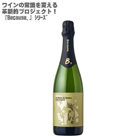 【地域別送料無料】ビコーズ アイム ブラン ド ブラン フロム フランス 750ml×1本Because, I'm Blanc de Blancs from France【フランス スパークリング ワイン ワインセット 泡 辛口 シャルドネ 100% 】