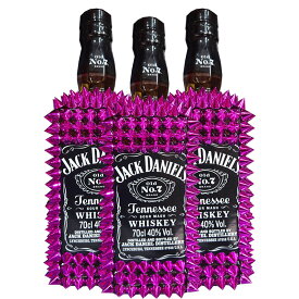 ジャック ダニエル デコレーションボトル ピンク 700ml×3本セット[トゲトゲ 贈り物 ギフト トゲジャック] トゲマンド トゲモエ トゲコーラ デコボトル［送料無料］