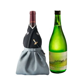 着物 ボトルカバー 侍A 家康 + ハレルヤ 純米吟醸 720ml 瓶 【お土産 着物 和 ボトルウェア ワイン おみやげ 海外 COOL JAPAN おみやげコンテスト】Kimono wine bottle cover プレミアムライン【送料無料】