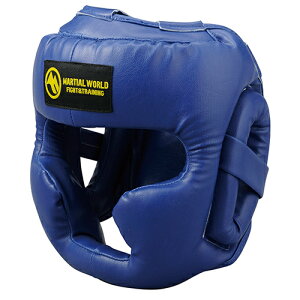 【11/1限定】 ポイント最大20倍&最大400円クーポン配布|【マーシャルワールド】プロ仕様スパーリング ヘッドガード・L・青(HG50-BU)ベロクロ フィット 着脱簡単 後頭部 保護 アマチュア