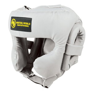 【11/1限定】 ポイント最大20倍&最大400円クーポン配布|【マーシャルワールド】プロ仕様スパーリング ヘッドガード アゴ無・L・白(HG51-WH)幅広 ベロクロ フィット 着脱簡単 後頭部 保