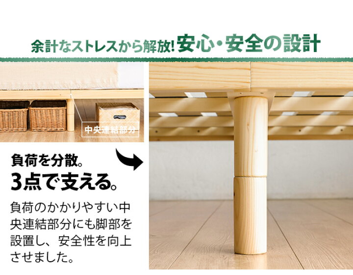 楽天市場】[5%OFFクーポン／10時まで] ベッド すのこベッド シングル 