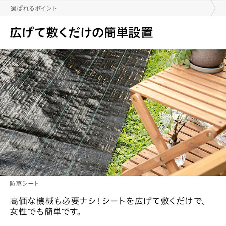 楽天市場】[クーポンで6%OFF] 防草シート ピン 幅2m×50m 雑草防止 除草 