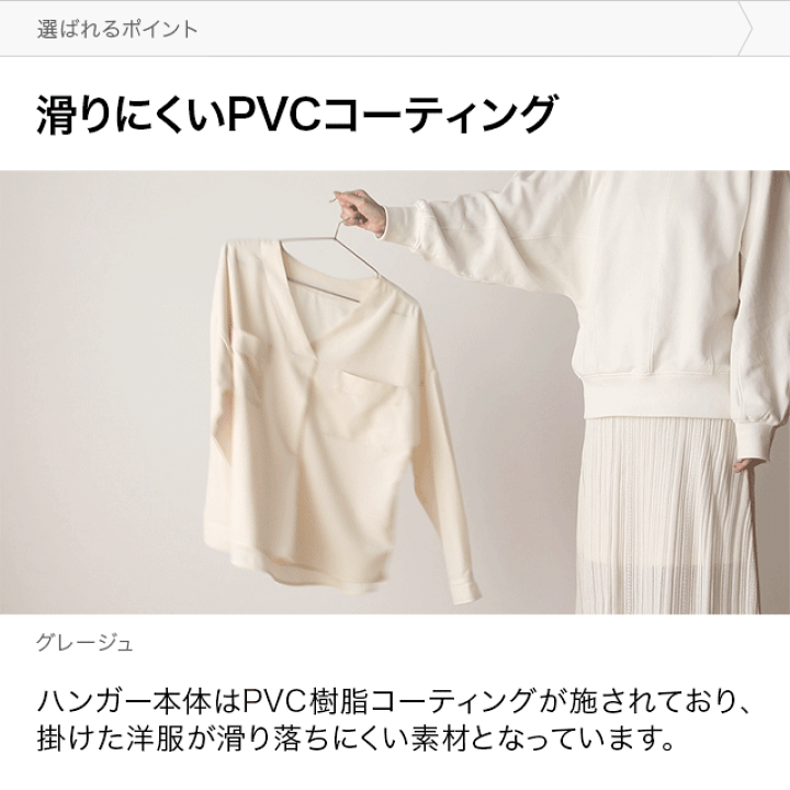 楽天市場】[本日P5倍] [即日出荷] ハンガー PVCコーティングハンガー