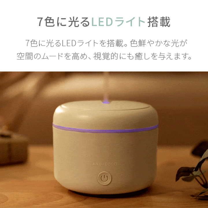 楽天市場】【1年保証】 アロマディフューザー LEDライト 加湿器