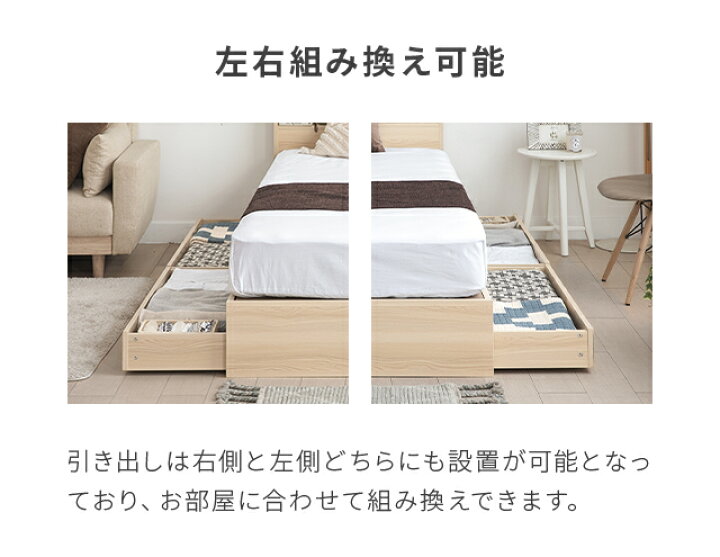 楽天市場】ダブルベッド マットレス付き 照明付き 収納付き ベッド 