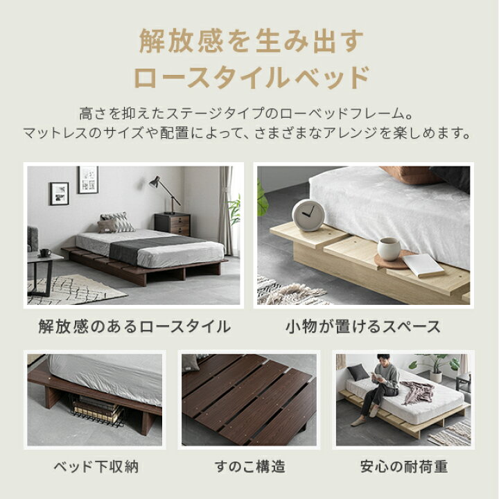 楽天市場】[クーポンで5%OFF] ベッド ベッドフレーム すのこベッド 