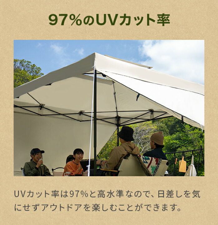 楽天市場】[3ヶ月保証] タープテント 2.5m ワンタッチタープテント  