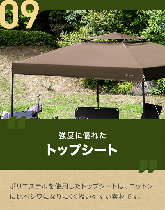 楽天市場】[新開発ブラックコーティング] タープテント 3m ワンタッチ  