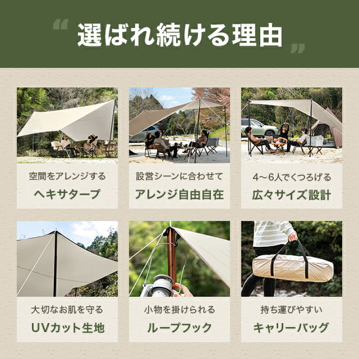 楽天市場】[3ヶ月保証] タープ テント シートのみ ポールなし 