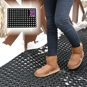 有孔ラバーマット RM-4060 穴あき ゴムマット 約40cmx60cmx2.2cm 屋外 駐車場 雪道 通路 庭 滑り止め ぬかるみ対策 芝生養生 アサヒペン