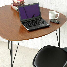 90 ダイニングテーブル 三角 食卓テーブル 食卓机 フリーテーブル テーブル 北欧/シンプル/レトロ/ミッドセンチュリー/カフェ/レトロ 幅90cm 奥行き90cm 高さ71cm ブラウン×ブラック 茶色 黒 変わった形