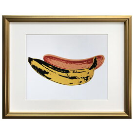 アートパネル アンディ・ウォーホル Andy Warhol banana,1966 バナナ アメリカ ロス LA ポップアート アートフレーム アートポスター おしゃれ 絵画 額入り フレーム付き 芸術 インテリア 天然木 店舗 カフェ キッズルーム 待合室 38.3×30.7cm