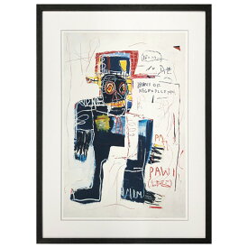 アートパネル ジャンーミシェル・バスキア Jean-Michel Basquiat irony of negro policeman アメリカ アートフレーム アートポスター おしゃれ 絵画 額入り フレーム付き 芸術 インテリア 天然木 店舗 カフェ インテリア 47.5×64.5cm