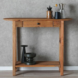 コンソールデスク デスク 引き出し付 天然木 パイン材 古材 古木 ライティングデスク パソコンデスク PC台 PCデスク インテリア アンティーク ヴィンテージ かわいい おしゃれ シンプル 北欧