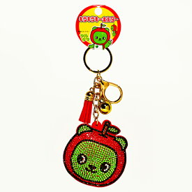 アルクマキラキラキーホルダー（赤ア）ラインストーンキーホルダー（信州長野のお土産 ご当地 キャラクター）