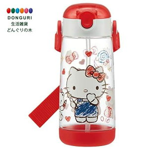 【200円クーポン】 SKATER スケーター クール 子供用 水筒 クリアボトル ストロー付き ハローキティ スケッチ サンリオ 480ml PDSH5 <スケーター プレゼント 子供 小学生 キティちゃん かわいい