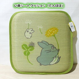 ジブリ グッズ となりのトトロ　い草シートクッション40×40cm　たんぽぽ スタジオジブリ ギフト インテリア ととろ