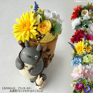 ジブリ グッズ となりのトトロ プランターカバー＆造花アレンジセット(トトロのお届けよいこらしょ) スタ…