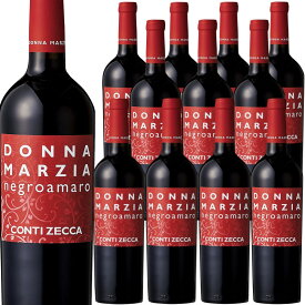[12本セット] ドンナ・マルツィア・ネグロアマーロ (コンティ・ゼッカ)　Donna Marzia Negroamaro (Azienda Agricola Conti Zecca)　イタリア プーリア サレントIGP 赤 フルボディ 750ml