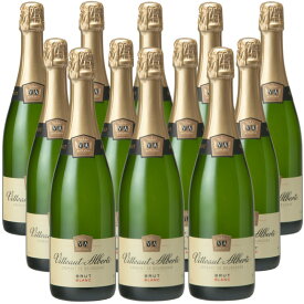 [12本セット] クレマン ド ブルゴーニュ (ヴィトー アルベルティ)　Cremant de Bourgogne (Vitteut Alberti)　フランス ブルゴーニュ 白 ワイン スパークリング 泡 辛口 750ml