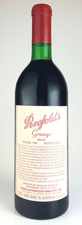 楽天市場】グランジ [1999] (ペンフォールズ) Grange [1999] (Penfolds  