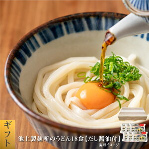 池上製麺所の釜玉うどん18食 送料無料 (北海道・沖縄・離島+1500円) ご当地セット 産直 福袋 得トクセール 食品 グルメ 食べ物 敬老の日 プレゼント お歳暮 御歳暮 歳暮 ポイント消化 送料無