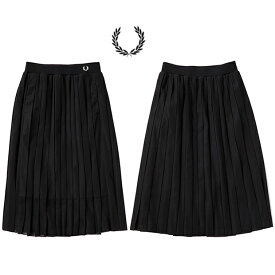 30%OFF SALE【Ladies】セールFRED PERRY [LADY’S]フレッドペリー[レディース]Sheer Knit Paneled Skirtミックスのプリーツスカートカラー：07 BLACKサイズ：10