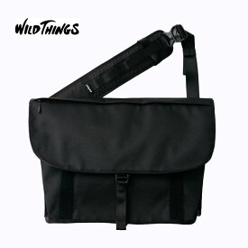 WILD THINGS（ワイルドシングス） ポリーコーデュラメッセンジャーバッグ(バックパック・リュックサック)SIZE:21L COLOR:BLACK[正規取扱品]