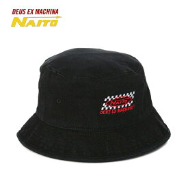 【日本代理店正規品】DEUS EX MACHINA x Kei Naito(デウスエクスマキナ x ケイ・ナイトー) -Naito Bucket - ロゴ刺繍バケットハット