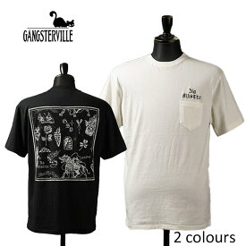 GANGSTERVILLE/ギャングスタービル by GLADHAND - NO MASTER - S/S T-SHIRTS - グラフィックアートプリント半袖ポケットTシャツ