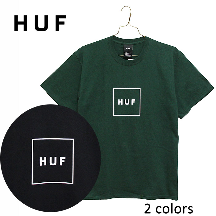 フロント中央にHUFのオリジナルロゴを配置 HUF ハフ - ESSENTIALS BOX LOGO アートロゴプリント半袖Tシャツ １倍です 本品はポイント S 日本代理店正規品 特別セーフ 買得 TEE