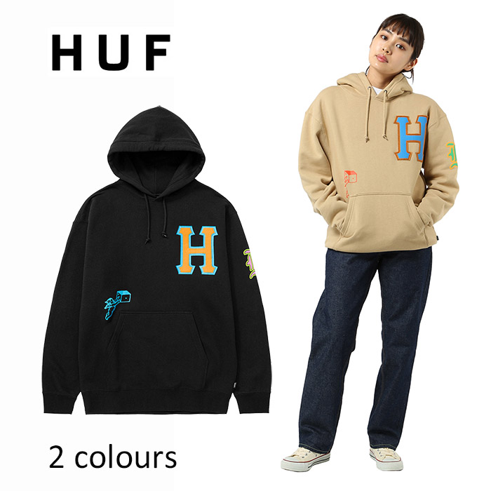 HUF(ハフ) - FLY DIE HOODIE - アップリケ&グラフィックプリント