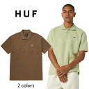 SALE・50%OFF【セール】HUF(ハフ) - BRIGHTER DAYS POLO - エンボスアートワーク半袖ポロシャツ【日本代理店正規品】