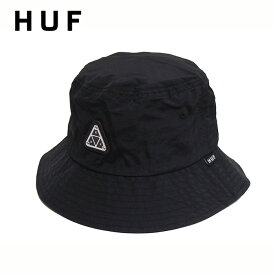 HUF(ハフ) METAL TT BUCKET アートロゴメタルシリコンアップリケバケットハットCOLOUR:BLACK【日本代理店正規品】