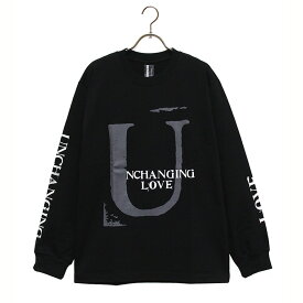 UNCHANGING LOVE [アンチェンジングラブ] LS BIG U TEE SHIRT アートロゴプリント長袖Tシャツ