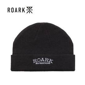 ROARK REVIVAL(ロアークリバイバル)THE EXPEDITIONS BEANIEアートロゴ刺繍ビーニーキャップCOLOUR: BLACK　SIZE:FREE【日本代理店正規品】