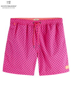 SCOTCH&SODA スコッチ&ソーダ ショーツ ショートパンツ 水着 Mid-length printed swim shorts ピンク 292-58603 メンズ ボトムス カジュアル ハーフパンツ 送料無料