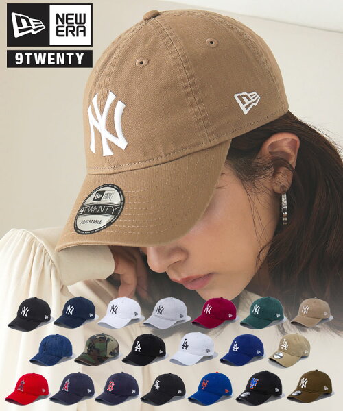 NEW ERA ニューエラ キャップ ベージュ レディース 9TWENTY クロスストラップ ウォッシュドコットン ニューヨーク・ヤンキース カーキ MLB 18モデル メンズ 帽子 刺繍 ローキャップ ヤンキース NEWERA