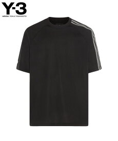 Y-3 ワイスリー メンズ Tシャツ 3S SS TEE IR6265 ブラック 半袖 トップス プリント ロゴ スリーストライプス ユニセックス yohji yamamoto