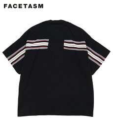 FACETASM ファセッタズム Tシャツ メンズ RIB BIG TEE ブラック SRO-TEE-U02 トップス プリント 定番 ベーシック 人気 シンプル